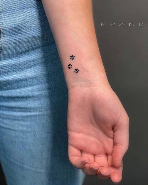 Cat Paw Tattoos, Tiny Paw Print, Tiny Wrist Tattoos, Pawprint Tattoo, Dog Paw Tattoo, Paw Tattoo, Inspiration Tattoos, Small Wrist Tattoos, Cute Small Tattoos