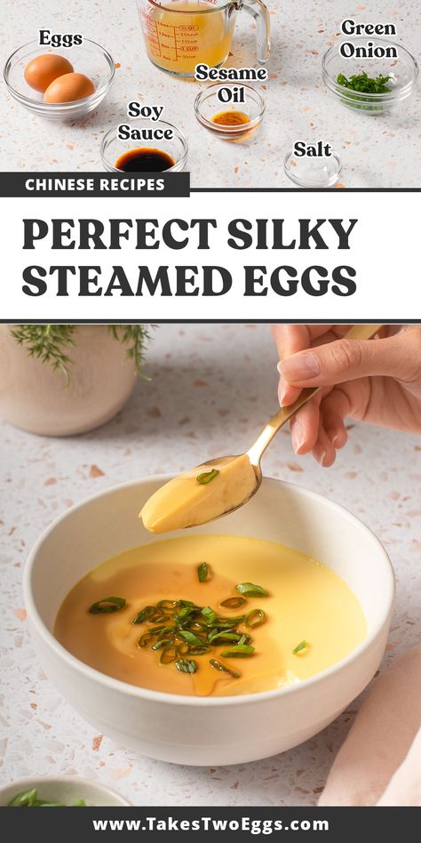 Steam Egg Recipe, Steam Chicken Recipe, Korean Steamed Egg, Asian Appetizers, Fusion Recipes, Souffle Recipes, Sides Recipes, Asian Restaurant, Steamed Chicken