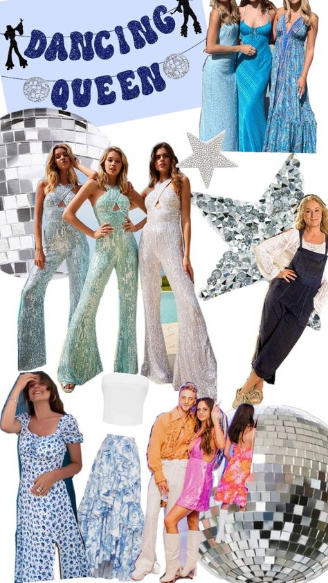 Mamma Mia Inspired Outfits, Mamma Mia Outfits, Formal Themes, Mia Outfits, Mamma Mia Party, Outfit Inspired, 20th Birthday, Dancing Queen, Queen B