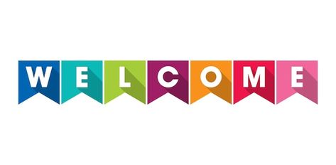 Colorful welcome design template. welcom... | Premium Vector #Freepik #vector #welcome-back #welcome-text #cursive #cursive Welcome Text, Welcome Logo, Poster Graphics, Welcome Design, Creative Kids Crafts, Welcome Letters, Typography Art Print, Welcome Banner, Jw Marriott