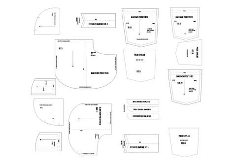 Pocket Pattern Template, Altering Pants, Jeans Sewing, Sewing Pockets, Pattern Sketch, Sewing Jeans, Textiles Sketchbook, Sewing Templates, Sewing Machine Projects