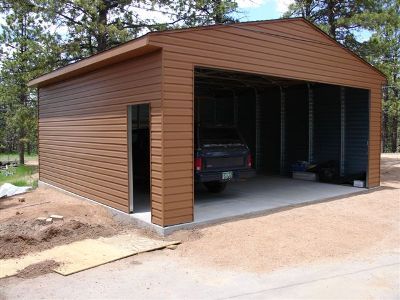 Two car garage kit Pole Barn Kits, Metal Garage Buildings, Metal Roof Panels, Garage Construction, Carport Kits, Metal Building Kits, Steel Carports, Metal Carports, Steel Garage