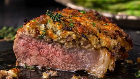 Blue Cheese Crusted Steak, Crusted Steak Recipe, Blue Cheese Steak, Crusted Steak, Steak With Blue Cheese, Julia Childs, Crockpot Mac And Cheese, Mexican Chicken Casserole, Cheesesteak Recipe