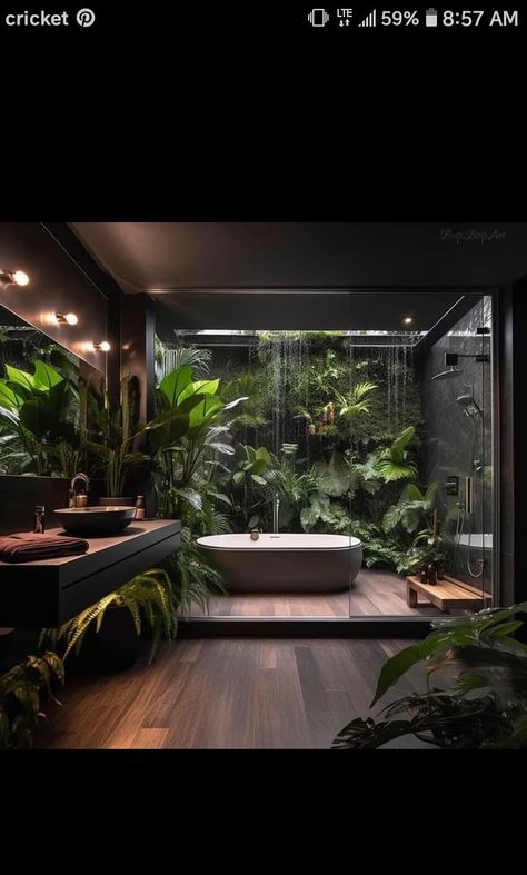 Design Interior Baie, Modern Bathroom Renovations, Zen Bathroom, Outdoor Bathrooms, Toilet Design, Bathroom Design Luxury, Dream Bathrooms, Luxury Homes Dream Houses, Dream House Interior