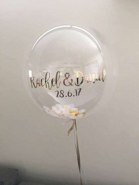 Balloon Proposal, Clear Balloons With Confetti, Clear Balloon, Personalized Confetti, Balloon Words, Decoration Balloon, Clear Balloons, Personalized Balloons, Custom Balloons