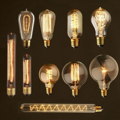 Bulbs, Edison, edison bulbs, incandescent, industrial bulbs, retro bulbs, tungsten, vintage, vintage bulbs Luminaria Diy, Vintage Industrial Lighting, Edison Lamp, Filament Bulb Lighting, Retro Lampe, Vintage Light Bulbs, Vintage Industrial Style, Edison Lighting, Vintage Edison Bulbs