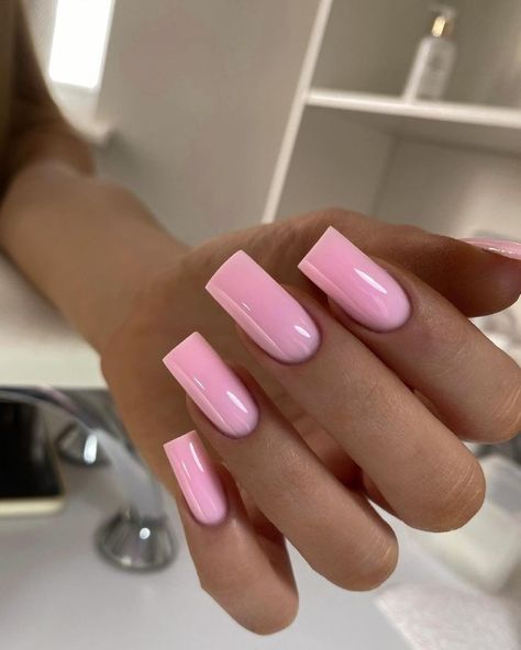 Square Ombre Nails, Fall Pink Nails, Square Ombre, Fall Nail Art Ideas, Fall Pink, Long Square Nails, Pink Manicure, Basic Nails, Glow Nails