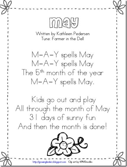 Poem for calendar notebooks Daycare Songs, Prek Songs, Calendar Songs, Months Song, Kindergarten Poems, Kindergarten Calendar, May Calendar, Poems About School, Circle Time Songs