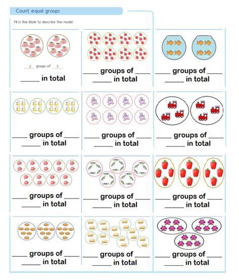 Multiplication Equal Groups Worksheet, Grouping Worksheets Grade 1, Multiplication Equal Groups Activities, Easy Multiplication Worksheets, Multiplication Equal Groups, Equal Groups Multiplication, Multiplication And Division Worksheets, Multiplication Worksheet, Division Activities