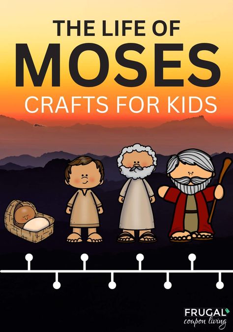 Discover a huge collection of Moses crafts for kids, where we bring the adventurous tales of Moses to life through a colorful array of crafts & activities! From building your own Moses basket, crafting Moses and the burning bush, to embarking on a thrilling Exodus scavenger hunt, we've got everything you need to turn learning into an unforgettable adventure. Perfect for Sunday school, homeschool creativity, or a delightful crafting day, these activities explore the wonders of Moses' story. Moses Sees The Promised Land Craft, Moses Disobeys God Craft, Moses And The Golden Calf Craft, Moses Life Timeline, Moses Preschool Activities, Moses Kills Egyptian Craft, Moses Basket Craft Sunday School, Moses Worksheets For Kids, Story Of Moses For Kids