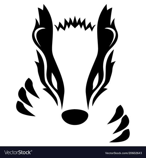 Honey Badger Tattoo, Badger Tattoo, Wolverine Animal, Badger Illustration, Phoenix Tattoo Feminine, Badgers Logo, Bike Silhouette, Airplane Silhouette, Peace Sign Hand