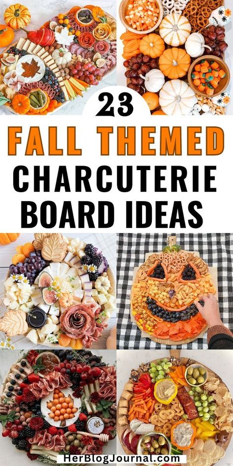 fall theme charcuterie board ideas Fall Theme Party Appetizers, Pumpkin Inspired Charcuterie, Fun Fall Charcuterie Board, Healthy Halloween Charcuterie Board Ideas, Trays For Charcuterie Board, Easy Cheese Charcuterie Board, Pumpkin Cheese Board Ideas, Fall Food Charcuterie Board, Charcuterie Board With Vegetables