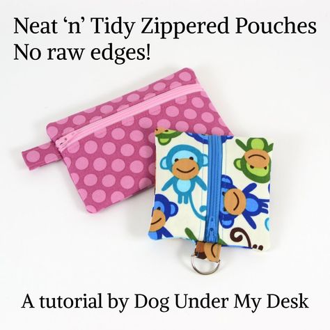 NeatTidyCover1000 Thread Crafts, Zippered Pouches, Zipper Pouch Tutorial, Pouch Tutorial, Sewing Purses, Small Sewing Projects, Pouch Pattern, Bag Ideas, Zippered Pouch