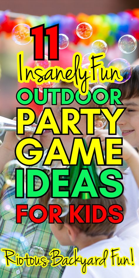 Here are 11 of the most fun, easy to prep, easy rules outdoor party games ideas for kids, these are games that kids love playing so they make brilliant DIY fun birthday party games for your child's birthday party. These outdoor games are great for the summer months when you host parties in your backyard, garden, go to the park of have a picnic. Kids Party Planning, Party Games, Kids Games, kids birthday, Birthday party games, fun outdoor activities for kids, games kids always love to play Games To Play At Boys Birthday Party, Outdoor Games For All Ages, Easy Outdoor Birthday Party Games, Boys Backyard Birthday Party, Outdoor Kids Games Party, Park Party Games For Kids, Games At Birthday Party, Park Birthday Games, Fun Outdoor Birthday Party Games