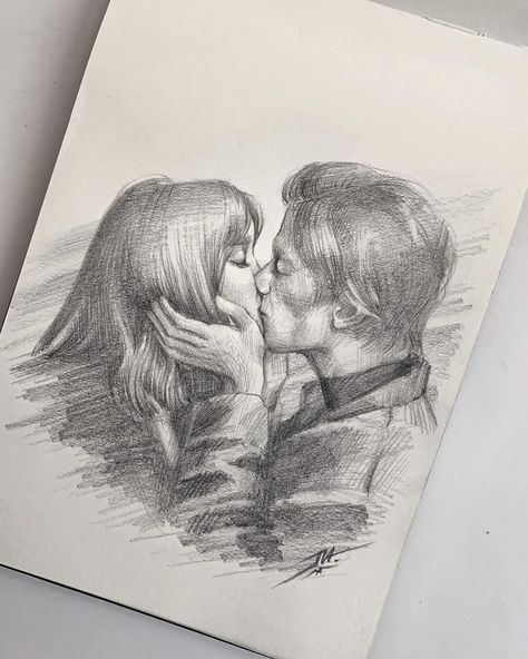 Couple Drawing Ideas, Drawing Ideas Sketch, Ideas Sketch, Landscape Pencil Drawings, Image Couple, Realistic Sketch, Sketches Of Love, Couple Drawing, Tender Moments