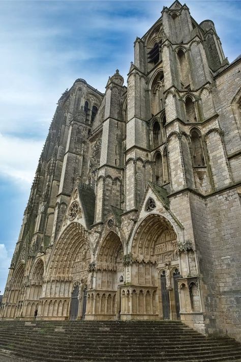 Historic Saint-Etienne cathedral under a sunny sky in Bourges, France royalty free stock photography Entry Gate, Sunny Sky, Vector Banner, Saint Etienne, Stock Photography Free, Stock Photography, Sunnies, Gate, Royalty