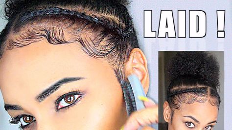 How To Slay & Lay Your Edges - Baby Hair Tutorial for beginners! [Video] - https://blackhairinformation.com/video-gallery/slay-lay-edges-baby-hair-tutorial-beginners-video/ Types Of Edges Hair, Edges For Beginners, Baby Hair Tutorial, Beach Waves Hair Tutorial, Afro Hair Care, Edges Hair, Natural Hair Tutorials, Black Hair Care, African Braids Hairstyles