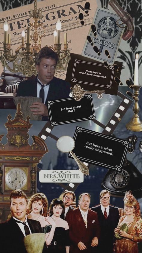 #clue1985 #clue #timcurry Clue Movie Aesthetic, Clue Aesthetics, Clue Aesthetic, Clue On Stage, Clue Play, Clue Characters, Clue The Movie, Clue 1985, Roaring 20s Birthday