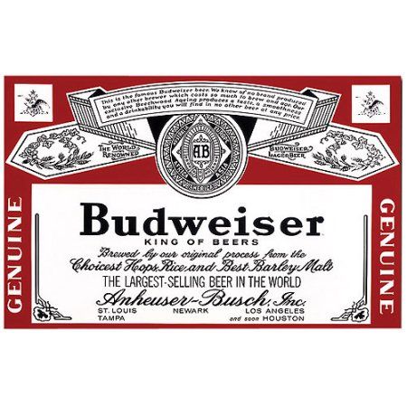 Budweiser Vintage, Beverage Label, Budweiser Beer, Beer Logo, Vintage Beer, Beer Gifts, Beer Label, Vintage Labels, Print Ads