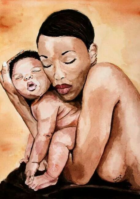 Mother and Son. Art Black Love, Art Amour, Afrikaanse Kunst, Black Artwork, Black Love Art, Afro Art, African American Art, Black Women Art, Pics Art