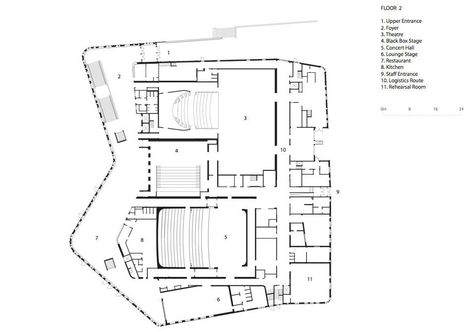 Gallery - Spira Performing Arts Center / Wingårdh Arkitektkontor - 15 Theater Plan, Performing Arts Theater, Atrium Design, Performing Arts Center, Cultural Architecture, Arts Center, Music Venue, Cultural Center, Concert Hall