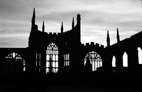 Ruined Cathedral, Cathedral Silhouette, Coventry, Beautiful Places, Portfolio, Graphic Design, Glass, Quick Saves, Art