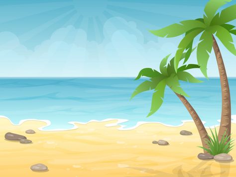 Sea Clipart Background, Writing Cartoons, Tropical Beach Vacation, Sea Clipart, Sea Background, Days Of Creation, Sand And Sea, Learn Arabic, Nature Background