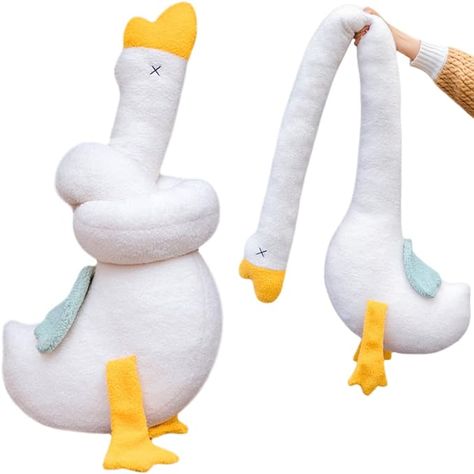 Plushie Decor, Giant Plushies, Big Plushies, Goose Plush, Duck Pillow, Giant Plush, Easter Cute, Body Pillows, Cute Duck