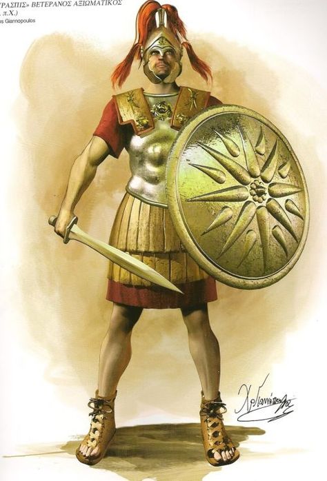 Given the sometimes confusing accounts from ancient writers, historians can only deduce that the Somatophylakes or Bodyguards probably comprised a separate unit within the ancient Macedonian army. One of the clues comes from the position of the Royal Bodyguard (Somatophylax Basilikos) – which was considered as the senior-most rank in the army. Ancient Macedonia, Greek Army, Armor Designs, Greek Soldier, Punic Wars, Roman Soldier, Historical Warriors, Roman Warriors, Ancient Armor