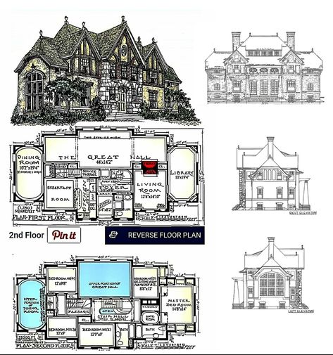 Victorian Country House Floor Plan, Tudor Manor Floor Plans, House Layout Victorian, Cottagecore Mansion Floor Plans, Old English Manor Floor Plan, Victorian Manor Bloxburg, Dark Academia House Plans, Manor Layout, Tudor Mansion Floor Plans