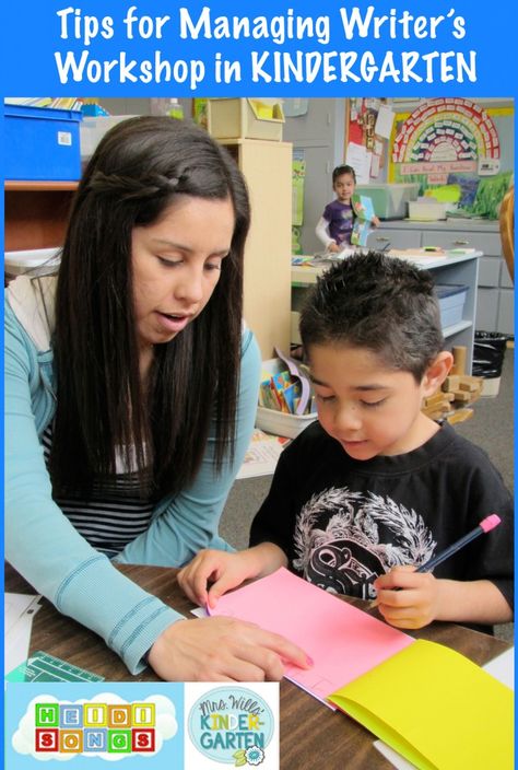 Tips for Managing Writer's Workshop in KINDERGARTEN!  This is a MUST READ post! Writing Workshop Kindergarten, Writers Workshop Kindergarten, Story Workshop, Lucy Calkins, Kindergarten Freebies, Kindergarten Language Arts, Writers Workshop, Writing Rubric, Kindergarden Activities