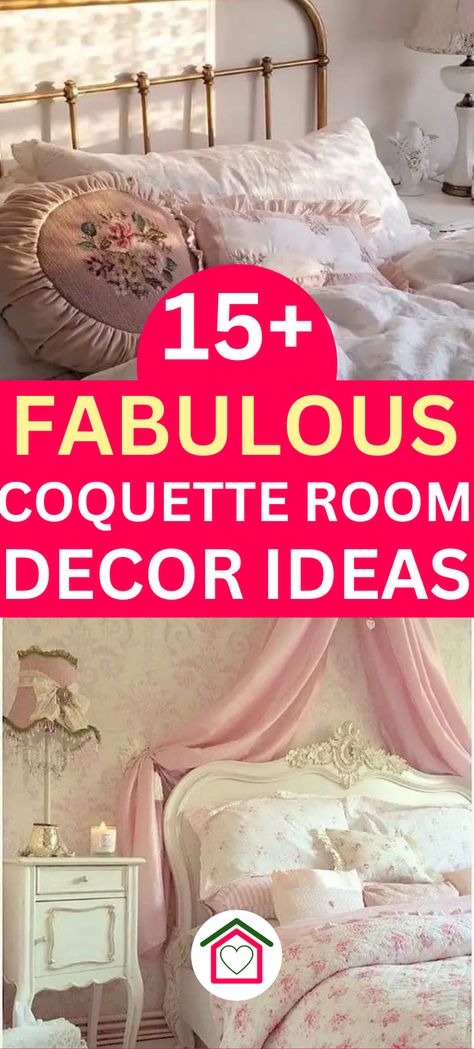 coquette decor ideas Coquette Room Ideas Aesthetic, Croquette Bedroom, Angelcore Bedroom, Cozy Girly Bedroom, Pink Coquette Bedroom, Marie Antoinette Bedroom, Coquette Bedroom, Bedroom Ideas Inspiration, Best Bedroom Ideas