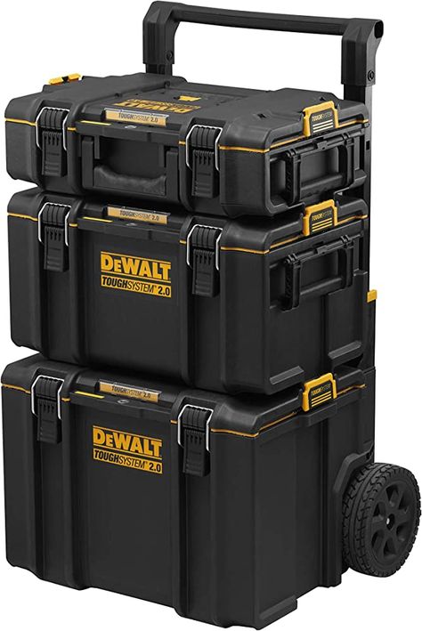 Dewalt Tool Box, Dewalt Storage, Easy Garage Storage, Dewalt Tools, Drilling Tools, Diy Garage Storage, Mobile Case, Storage Towers, Backyard Diy Projects