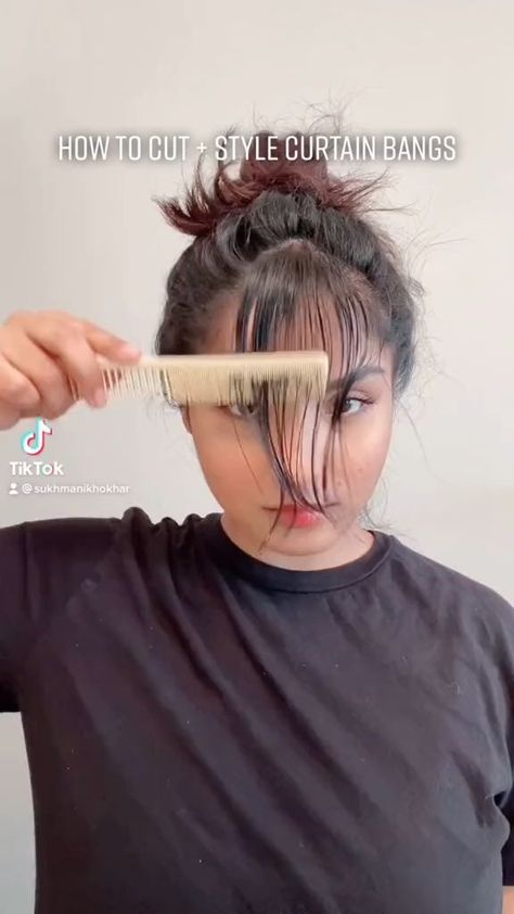 Pin on Long hair styles Bangs Tutorial, Hairstyles Hoco, Diy Haircut, How To Cut Bangs, Hoco Hairstyles, Smink Inspiration, Hair Hoco, Hair Tips Video, Hair Tutorials For Medium Hair