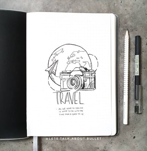 Diy Bullet Journal, Notebook Therapy, Travel Doodles, Drawing Journal, Love Doodles, Monthly Themes, Bullet Journal Themes, Instagram Travel, Journal Themes