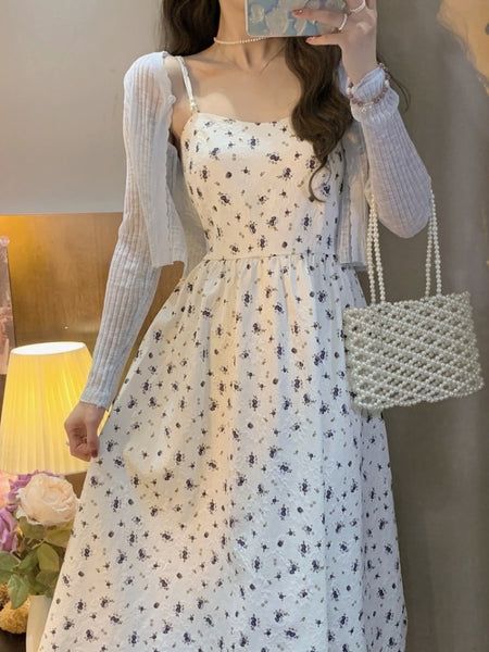 Dating Dress For Women, Summer Korean Dress, Cute Summer Dresses Long, Korea Dress Outfits, Korean Dress Outfit Casual, Summer Clothes Korean Style, Korean Dresses Elegant, Korean Dress Ideas, Soft Ethereal Aesthetic Outfits