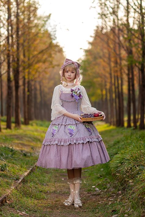 🍇New In Classic Lolita coord🍇 👗🔎Search “CF31” on glitzywonderland.com⠀ 🛍Order Page: https://bit.ly/VineyardLolitaJSK 🌎Free shipping to worldwide with tracking .⠀⠀ .⠀⠀ . #countrylolita #classiclolita #lolitadress #lolitafashion #lolitacoordinate #lolitacommunity #lolitaaesthetic #lolitastyle #lolitaoutfit #lolitaclothes #classiclolitafashion #clalolita #lolitajsk Country Lolita, Lolita Outfits, Classic Lolita, Japanese Street Fashion, J Fashion, Lolita Dress, Gothic Lolita, Lolita Fashion, Jumper Dress