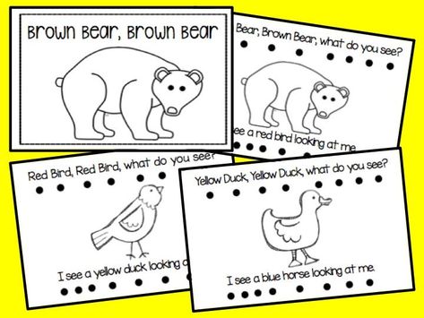 Brown Bear, Brown Bear and a Freebie Brown Bear Printables, Brown Bear Brown Bear Activities, Brown Bear Book, Bear Activities, Brown Bear Brown Bear, Preschool Colors, Kindergarten Books, Bear Brown, Preschool Literacy