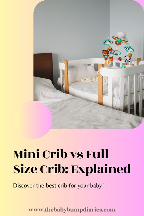 mini crib vs full size crib Tiny Nursery, Nursery Space, Best Crib, Small Nurseries, Portable Crib, Mini Crib Sheets, Pack N Play, Toddler Beds, Mini Crib