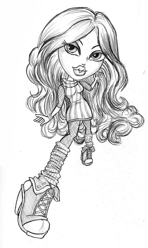 Bratz Drawings Pencil, Coloring Pages Bratz Dolls, Moda Drawing, Coloring Pages Brats, Bratz Coloring Pages Yasmin, Monster High Coloring Pages Printables, Monster High Coloring, Pin Up Drawings, Fashion Coloring Book