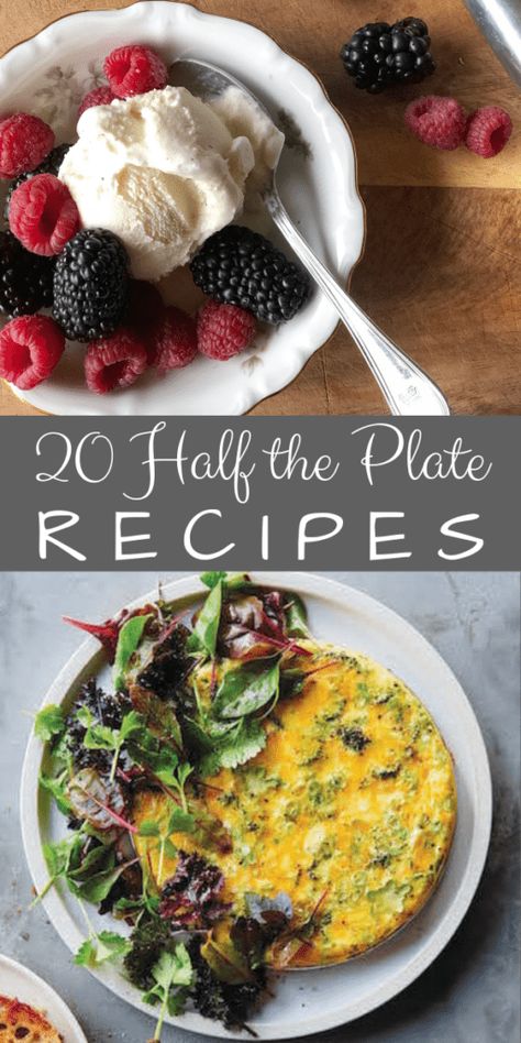 20 Half the Plate Recipes - Mom's Kitchen Handbook Healthy Eating Plate, Plate Recipes, Sweet Potato Nachos, Mixed Messages, Grain Recipes, Vegetable Plate, Veggie Breakfast, Healthy Plate, Loaded Sweet Potato