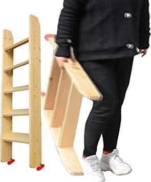 Rv Bunk Ladder, Wood Camper Bunk Bed Ladder Only for Toddler Kids Elderly Safety, Sturdy Bed Side Step Ladder with Wide Tread and Non Slip Foot (Size : 4 Step (1.25m/49.2in)) Wood Camper, Camper Bunk Beds, Bunk Ladder, Ladder Safety, Bed Ladder, Bunk Bed Ladder, Buying An Rv, Safety Gate, Step Ladder