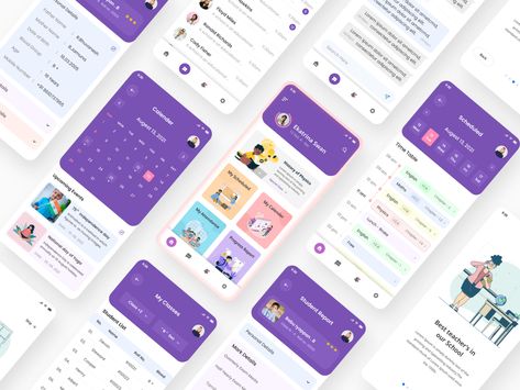 School App UI / UX Design by Babu Iyappan Webpage Design Layout, Profile App, School App, Dashboard App, App Ui Ux Design, Student Apps, Ux Design Mobile, Yale School Of Art, College Apps