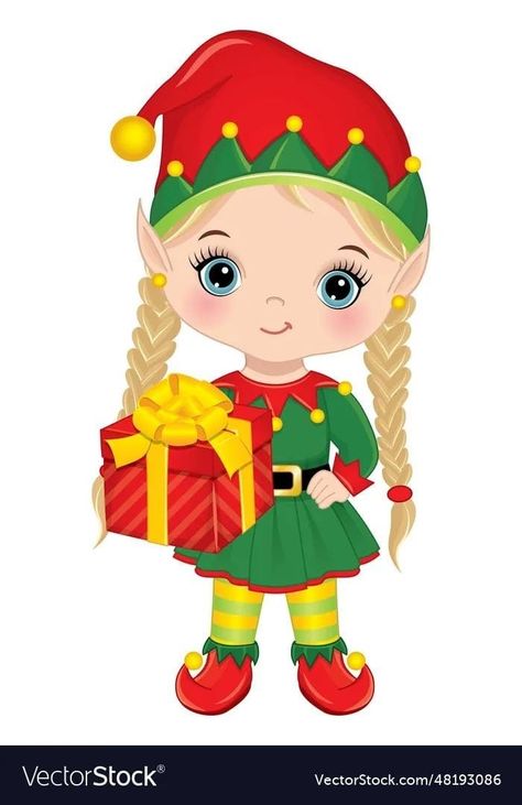 Christmas Elf Art, Elf Images, Elf Cartoon, Elf Clipart, Santa Girl, Elf Drawings, Princesa Sophia, Elf Characters, Grinch Christmas Tree