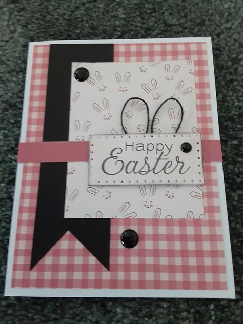 Bunny Cards Handmade, Easy Easter Cards, Bunny Cards, Card Writing, Stampin Up Easter, Easter Cards Handmade, Cards Simple, Handcrafted Cards, Happy Easter Card