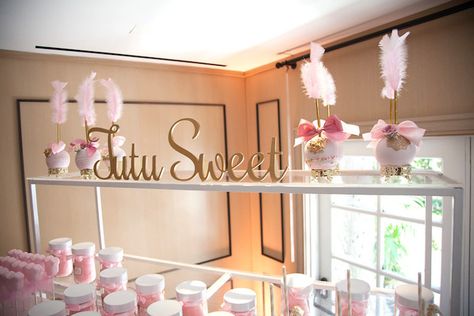 Sweet display from a Pink Tutu Cute Themed Ballerina Baby Shower via Kara's Party Ideas | KarasPartyIdeas.com - The Place for All Things Party! (2) Diy Babyshower, Diy Tutus, Tutu Baby Shower, Ballerina Baby Showers, Tutu Party, Girl Cupcakes, Trendy Baby Shower Ideas, Girl Themes