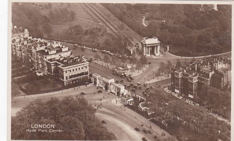 Hyde Park Corner, England London, Vintage London, Hyde Park, London England, Old Photos, Paris Skyline, England, Lost