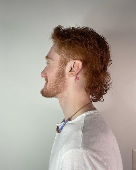 Ginger Mullet Man, Bf Haircut, Ginger Mullet, Mens Mullet, Tyler Hubbard, Ginger Babies, Mens Hair, Mullet Hairstyle, Curly Hair Men