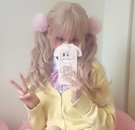 Yellow Gyaru, Pastel Widgets, Kogal Gyaru, Fem Pfp, Gyaru Hair, Gyaru Aesthetic, Yellow Aesthetic Pastel, Oh My Goddess, Hime Gyaru