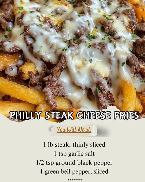 Philly Cheesesteak Fries Recipe, Original Philly Cheese Steak Recipe, Philly Cheese Steak Fries, Philly Cheese Steak Steakums, Philly Cheesesteak Fries, Cheese Steak Fries, Philly Cheese Steak With Cheese Whiz, Philly Steak, Flour Tortilla